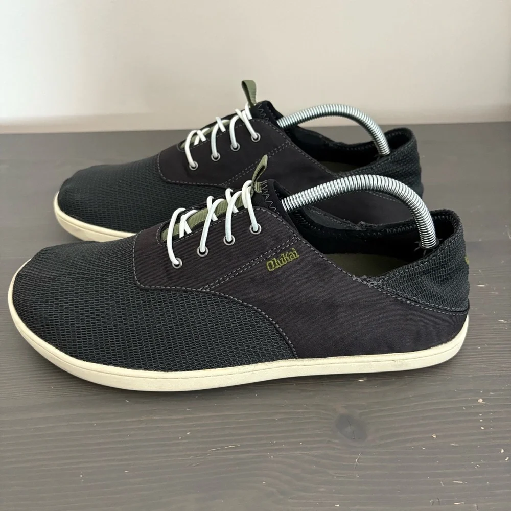 Olukai Nohea Mens Moku Slip On Mesh Boat Sneakers Black Size 10 - Picture 1 of 8